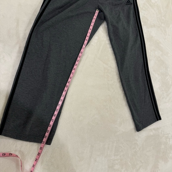 Adidas men’s lounge sweatpants with three stripe grey and black size XL - Picture 8 of 9